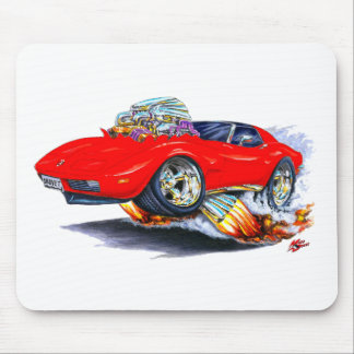 Corvette röd bil 1973-76 musmatta