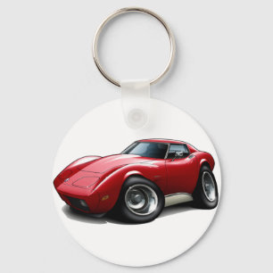 Corvette röd bil 1973-76 nyckelring