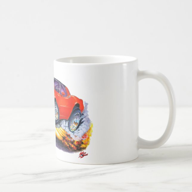 Corvette röd bil 1980-82 kaffemugg (Höger)
