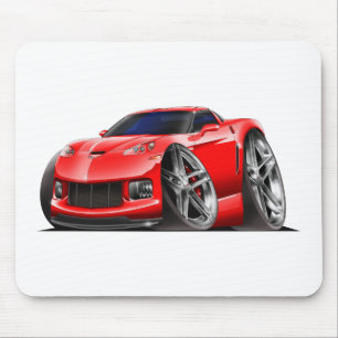 Corvette röd bil 2005-09 musmatta