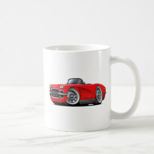 Corvette röd cabriolet 1962 kaffemugg