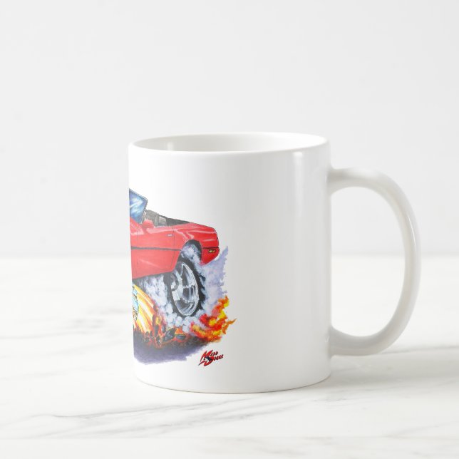 Corvette röd cabriolet 1984-93 kaffemugg (Höger)