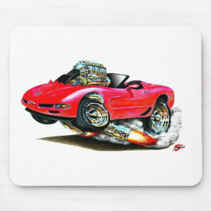Corvette röd cabriolet 1998-2004 musmatta