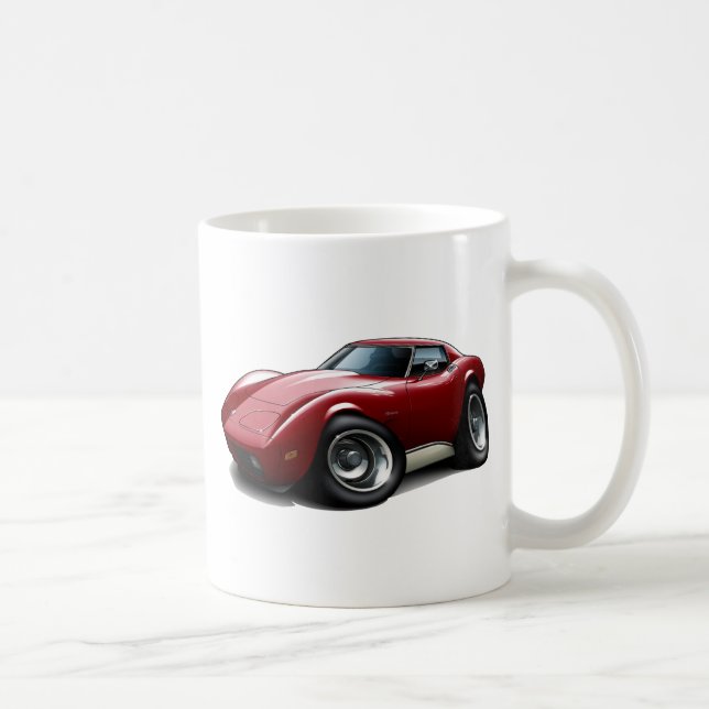 Corvette rödbrun bil 1973-76 kaffemugg (Höger)