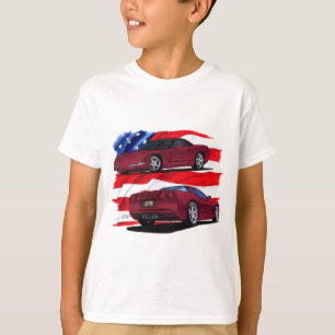Corvette rödbrun bil 1999-04 tee shirt