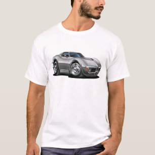 Corvette silverbil 1968-72 tee shirt