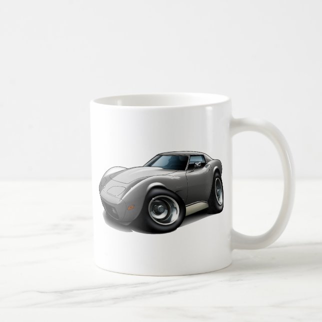 Corvette silverbil 1973-76 kaffemugg (Höger)