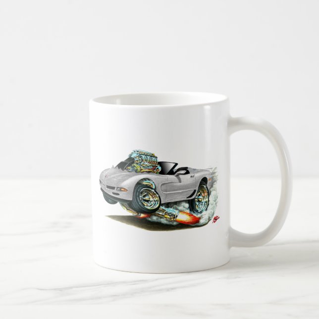 Corvette silvercabriolet 1998-2004 kaffemugg (Höger)