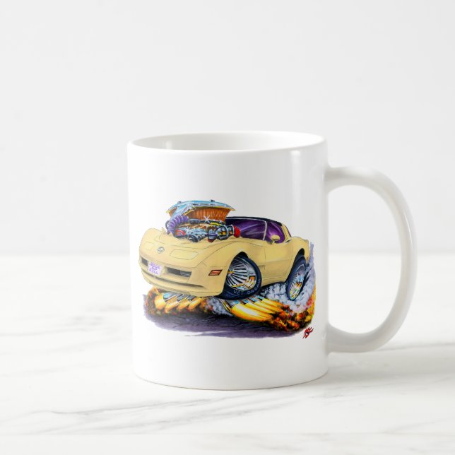 Corvette solbränd bil 1980-82 kaffemugg (Höger)