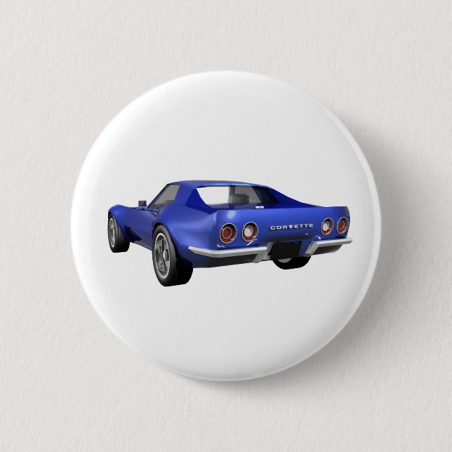 Corvette sportbil 1970: Blåttfullföljande Knapp (Framsida)