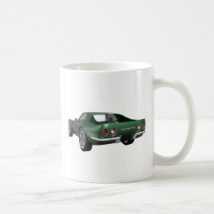 Corvette sportbil 1970: Grönt fullföljande Kaffemugg