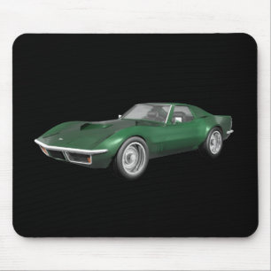 Corvette sportbil 1970: Grönt fullföljande Musmatta