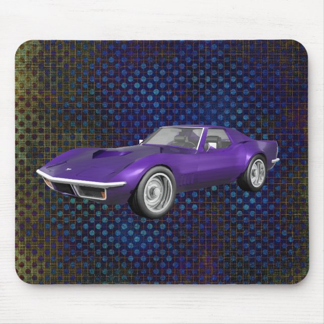 Corvette sportbil 1970: Lilafullföljande: Mousepad Musmatta (Framsidan)