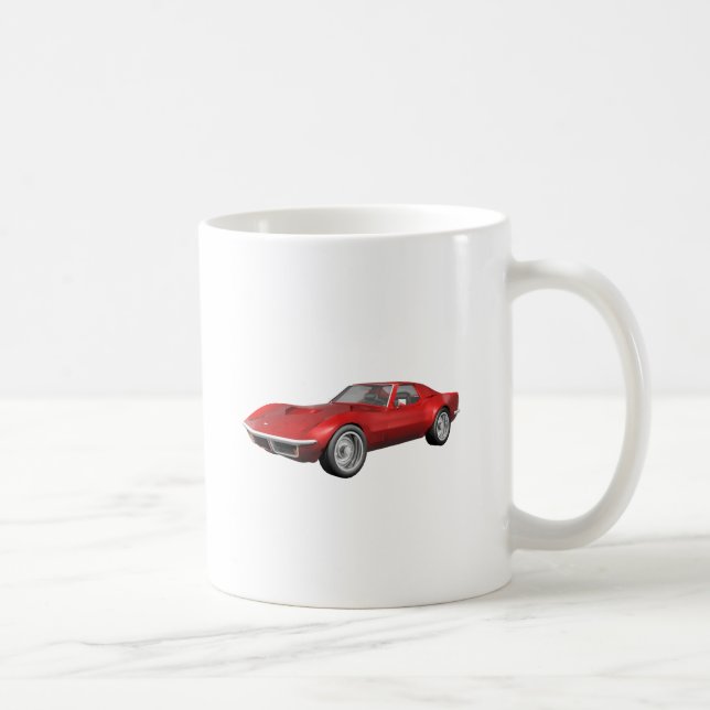 Corvette sportbil 1970: Rött fullföljande Kaffemugg (Höger)