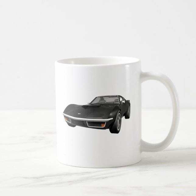 Corvette sportbil 1970: Svart fullföljande Kaffemugg (Höger)