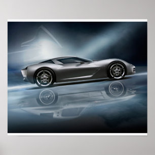 Corvette Stingraybegrepp Poster