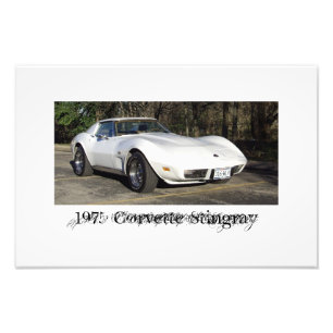 Corvette Stingrayfoto 1975 Fototryck