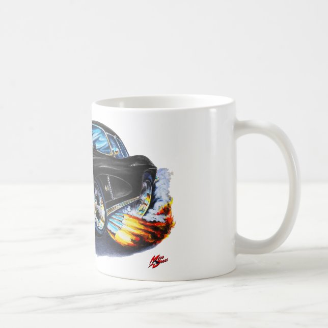 Corvette svart bil 1962 kaffemugg (Höger)