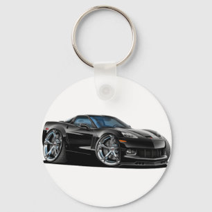 Corvette svart bil 2010-12 nyckelring