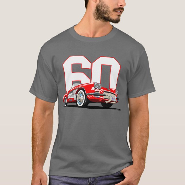 Corvette t-skjorta 1960 t shirt (Framsida)
