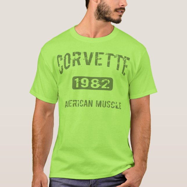 Corvette T-tröja 1982 Tee Shirt (Framsida)