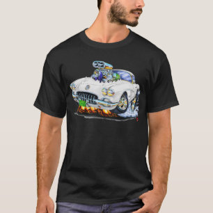 Corvette vitbil 1958-60 t-shirt