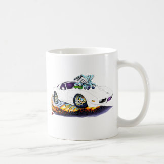 Corvette vitbil 1977-79 kaffemugg