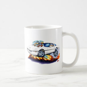 Corvette vitbil 1984-93 kaffemugg