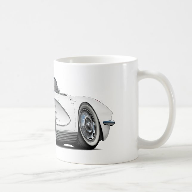 Corvette vitcabriolet 1962 kaffemugg (Höger)