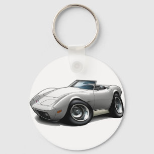 Corvette vitcabriolet 1973-76 nyckelring