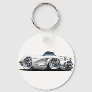 Corvette vitcabriolet nyckelring