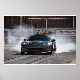 Corvette ZR1 Burnout Poster