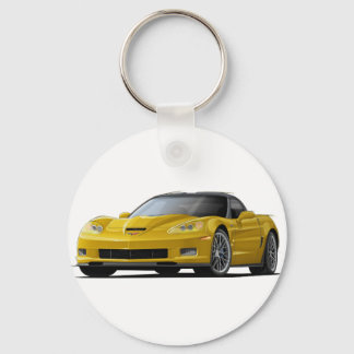 Corvette ZR1 Gult Car Nyckelring