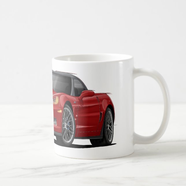 Corvette ZR1 röd bil Kaffemugg (Höger)