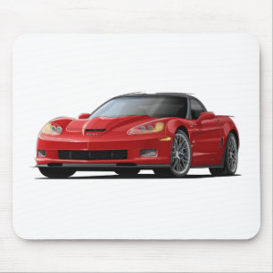 Corvette ZR1 röd bil Musmatta