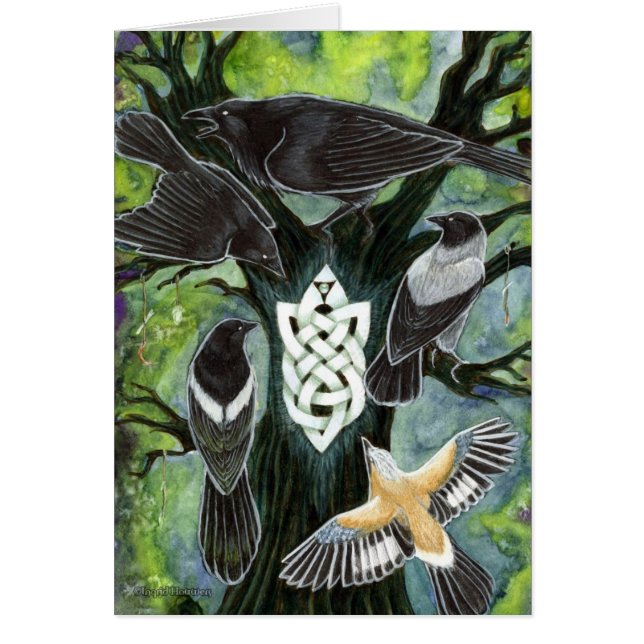 Corvidae Hälsningskort (Framsidan)