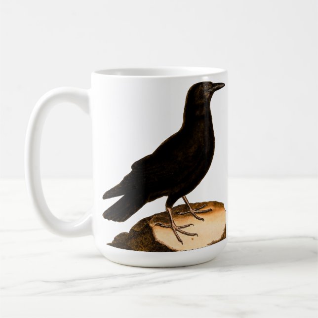 Corvids Bird Kråka eller Raven Coffee Mugg (Vänster)