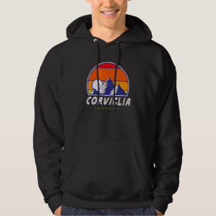 Corviglia Graubünden Schweiz Retro 80s Ski Ho Hoodie
