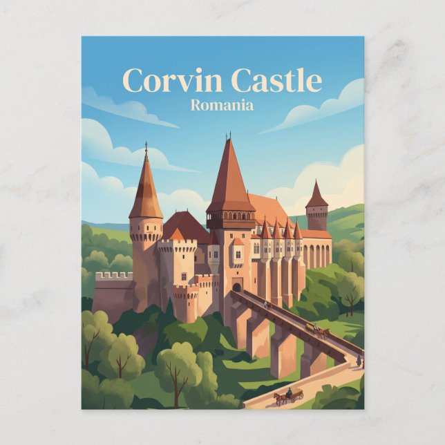 Corvinborgen Rumänien Vykort (Framsida)