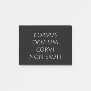 Corvus oculum corvi non eruit post-it block