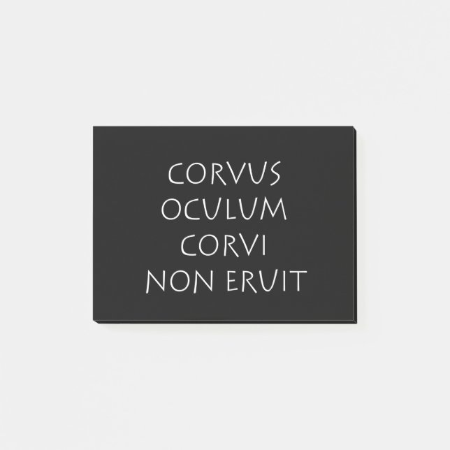 Corvus oculum corvi non eruit post-it block (Framsida)