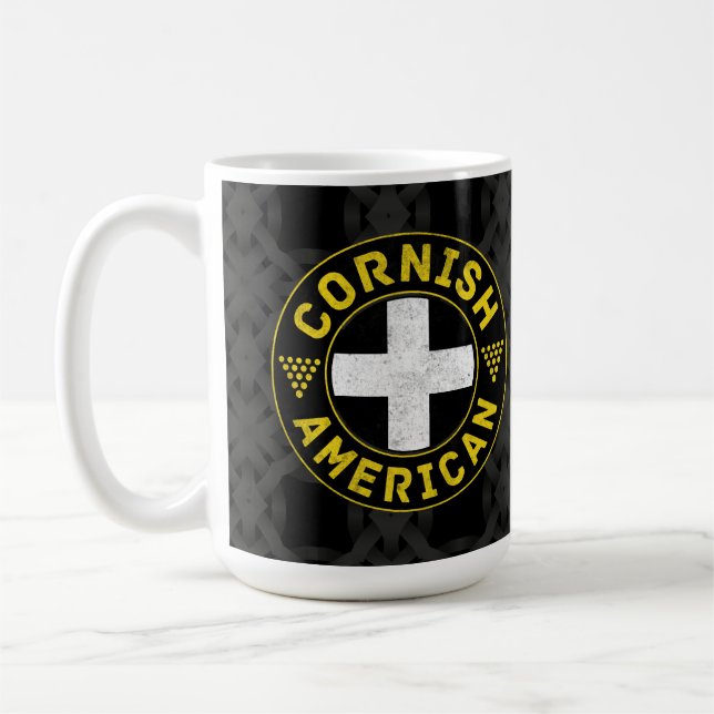 Corwall Cornish American Flagga Mugg (Vänster)
