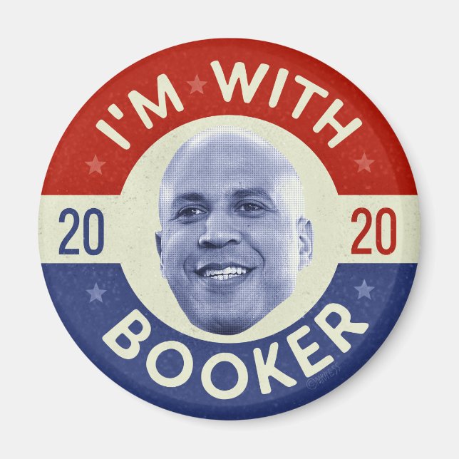 Cory Booker President 2020 Democrat Photo Retro Magnet (Framsidan)