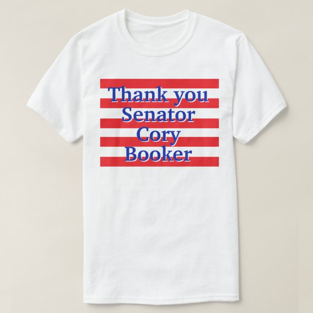 Cory Booker Tack T Shirt (Design framsida)
