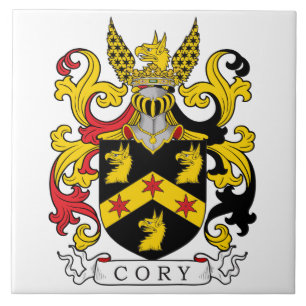 Cory familjvapensköld (irländare) kakelplatta