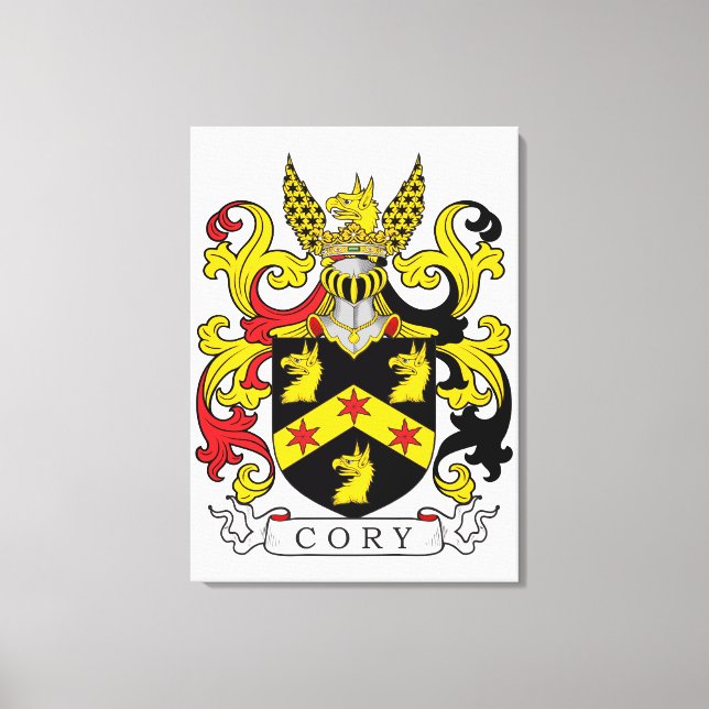 Cory Family Crest (irländsk) Canvastryck (Framsida)