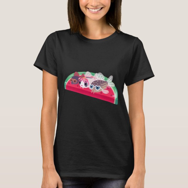 Cory-katter i simbassängen t shirt (Framsida)