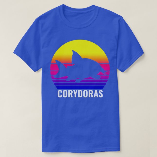 Corydoras Catfish Aquarium Fish Älskare Sunset T Shirt (Design framsida)