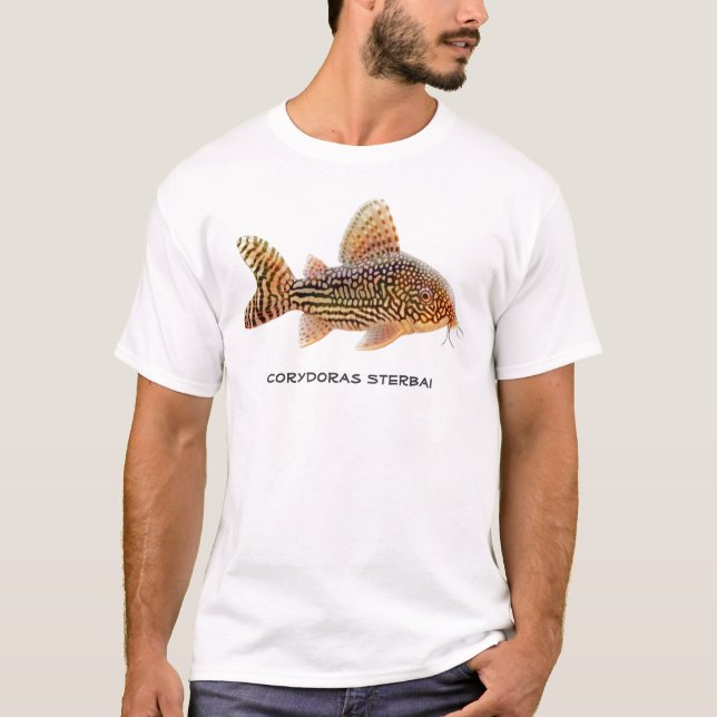 Corydoras Sterbai fiskT-tröja T-shirt (Framsida)