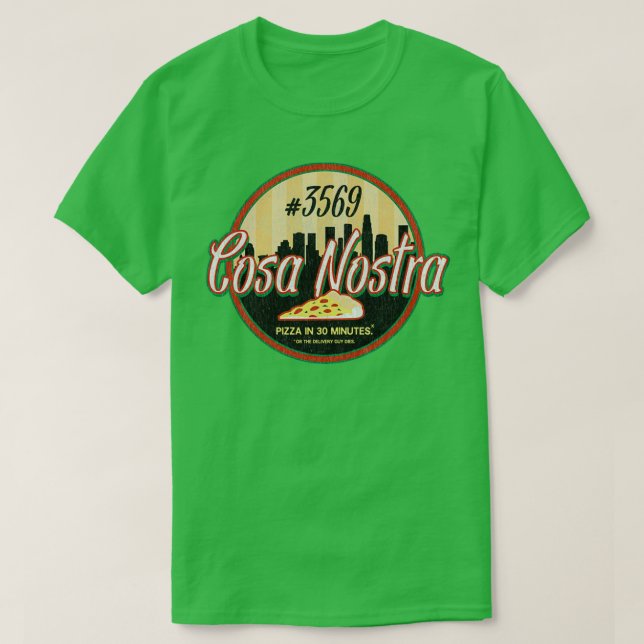 Cosa Nostra Pizza  T Shirt (Design framsida)